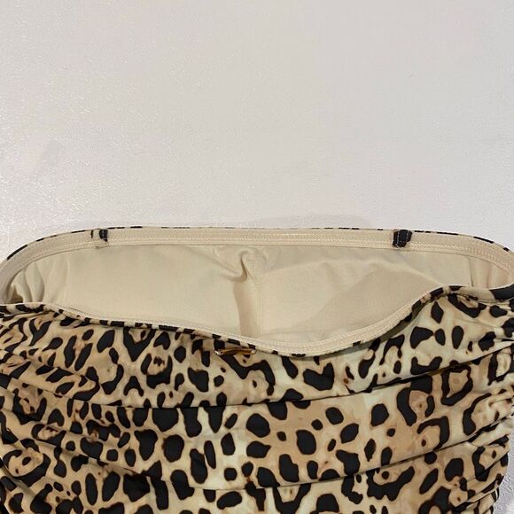 Victoria’s Secret Leopard Print Strapless Ruched Dress Top Women’s Small – Bodyc - Picture 7 of 9